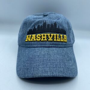 Coney Island Picnic Hat Nashville Hat Blue Denim Strapback Baseball Cap NWOT